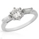 1.75 CTW Cz S-Silver 3-Stone Ring Size 7